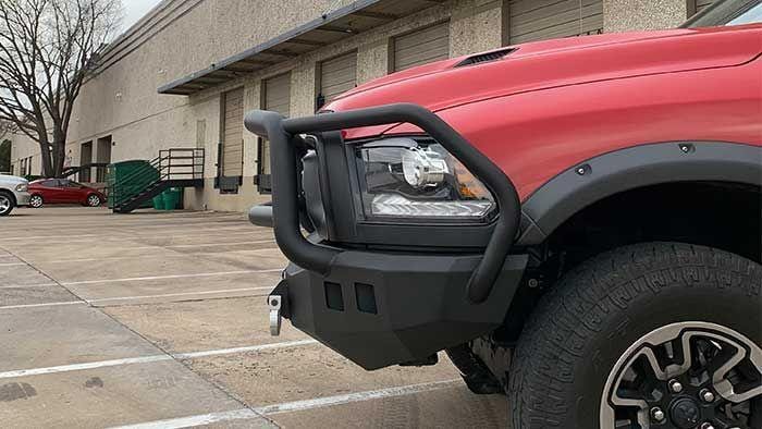 Road Armor Stealth 4151F5B-NW 2015-2018 Ram Rebel 1500 Non-Winch Front Bumper with Lonestar Guard and Square Light Cutouts